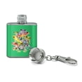 thumbnail image 2 of Tropical Rainforest Tree Frog Balancing Act Stainless Steel 1oz Mini Flask Key Chain, 2 of 4