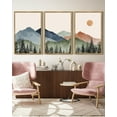 thumbnail image 4 of Drsoum Mountain Wall Art 16x24in3pcs Brown Framed Classic Retro Floral Wall Prints Farmhouse Kitchen Hallway Bedroom Decor, 4 of 6