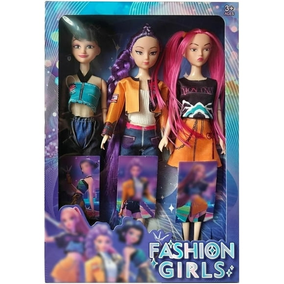 Hunter Dolls Figurine Set Christmas Dolls Gift for Kids Girls Christmas Birthday Figurine Decorations Gifts (A01-3Pcs)
