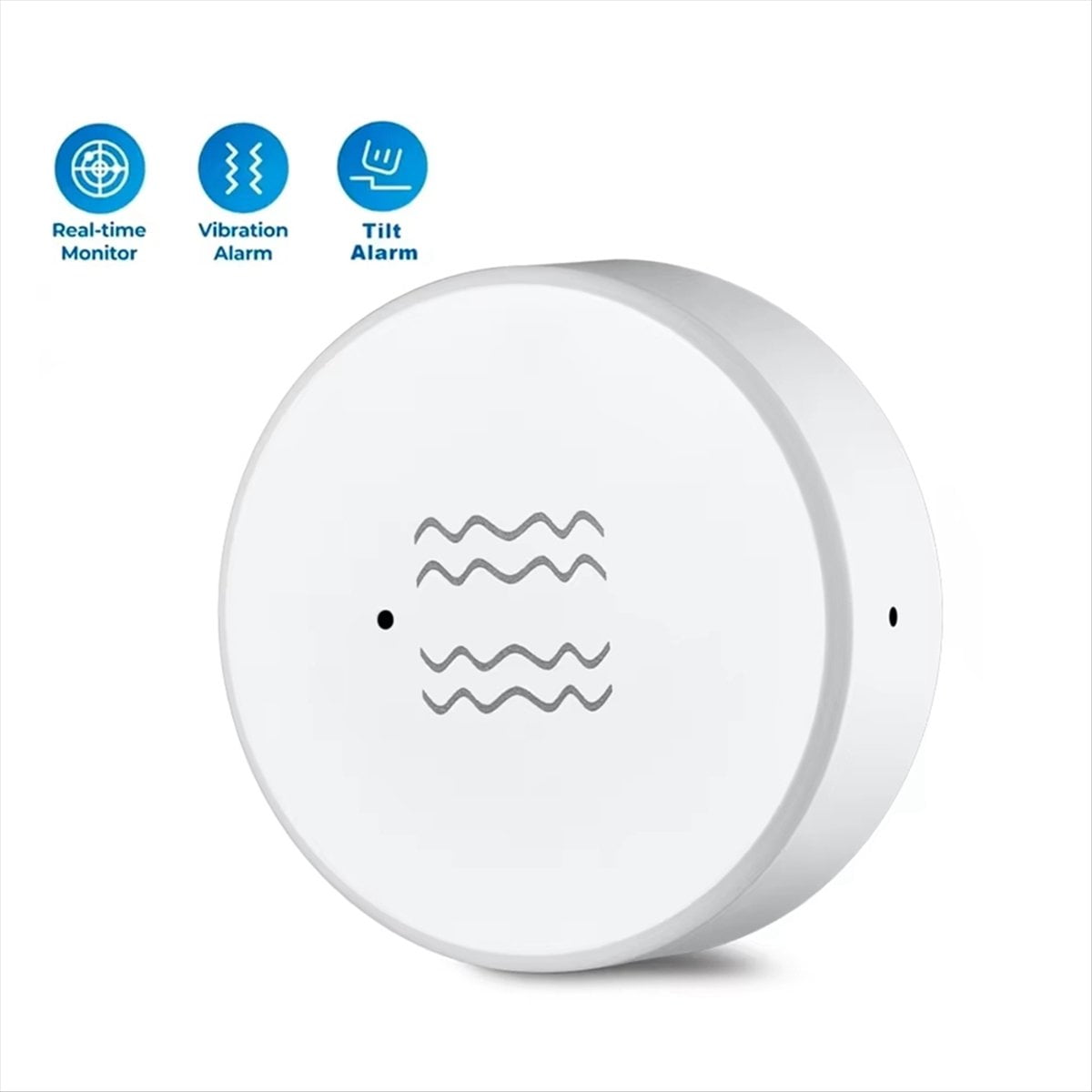 4PCS Tuya ZigBee Smart Vibration Sensor Real Time Monitoring Door Window Detection Alarm Smart Home Security System,4 x Tuya ZigBee Smart Vibration Sensor,White