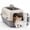 Gray, variant on 23in Pet Carrier for Small Dogs Cats, Hard-Sided Crate with Top Front Doors, Airline Compliant, Black
