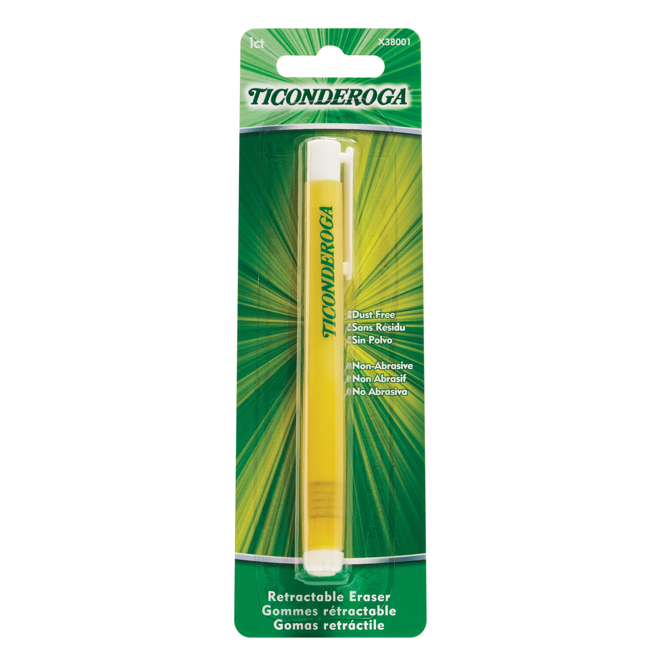 Ticonderoga Retractable White Eraser, Pack of 12