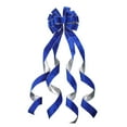 thumbnail image 6 of MOQIN Christmas Tree Topper Bow with Streamers,12x37 Inches Large Toppers Bow for Xmas Home Decor, Polyester Decorative Bow for Xmas Tree Christmas Decoration (Red,Blue), 6 of 9