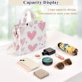 thumbnail image 5 of FORMRS Womens Corduroy Tote Bag Crossbody Shoulder Handbag with Pocket, Hand Drawn Hearts, 5 of 7