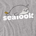 thumbnail image 2 of Sealook Sleepy Seal Unisex Adult V-Neck T Shirt (2X-Large) Athletic Heather, 2 of 3