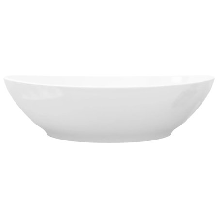 vidaXL ラグジュアリー セラミック 洗面ボウル 楕円形洗面台 白色 40x33cm ハードウェア 配管 配管器具 シンク 洗面器 代引不可