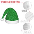 thumbnail image 4 of Balery Green Sparkling Shiny Pattern Santa Hat Christmas Hat Funny Christmas Hat Christmas Knitted Beanie Hat For Kids, 4 of 6