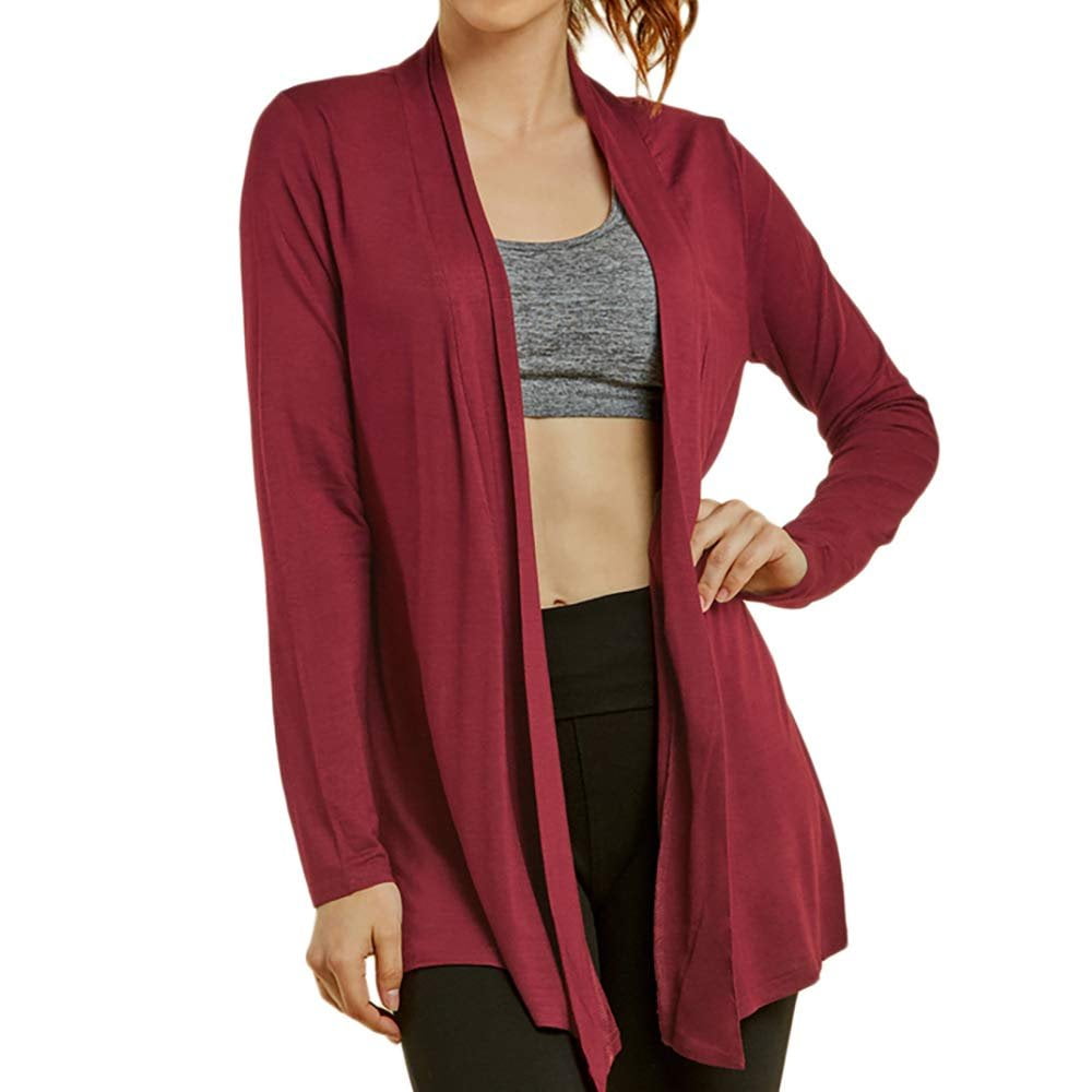 DailyWear DailyWear Women's OpenFront Soft Draped Long Sleeve