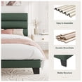 thumbnail image 6 of Amolife Twin Bed Frame, Platform Bed Frame with Chenile Fabric Upholstered Slat Headboard, Green, 6 of 7