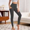 thumbnail image 2 of Letdown High Waist Yoga Pants with Pockets, TummyControl Workout Running Yoga Leggings for Women, 2 of 4