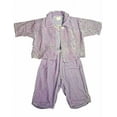 thumbnail image 5 of Little Giraffe Baby Newborn Girls 3 Piece Crushed Velour Pant Set, 5 of 5