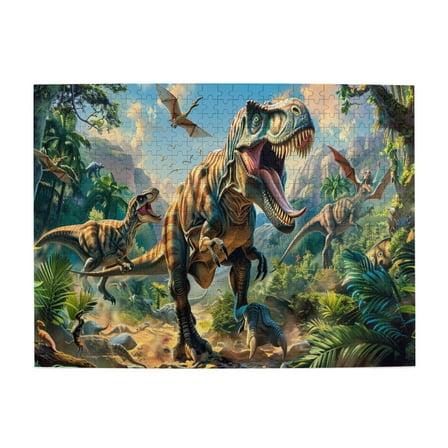 500 PCS Wooden puzzles for adults 500 pieces Dinosaur World,Stress relieving Wood puzzle,Challenging Brain Exercise,500 Piece Jigsaw Puzzle for Adults Challenging Puzzle Perfect for Game Nights