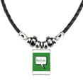 thumbnail image 1 of Daily Language Chat Recognition Deternation Necklace Jewelry Torque Leather Rope Pendant, 1 of 3