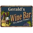 thumbnail image 1 of Gerald's Wine Bar Green Sign Rustic Decor 16 x 24 Matte Finish Metal 116240055265, 1 of 1