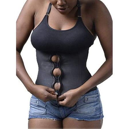 Emmababy Corset Body Shaper Latex Rubber Waist Trainer Underbust Zipper Slimming Cincher