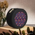 thumbnail image 6 of Naloa colorful Skull Retro Round Jewelry Box, Travel Jewelry Organizer, 3.9 x 3.9 x 2in Jewelry Storage Box for Women-Black, 6 of 7