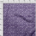 thumbnail image 2 of oneOone Polyester Lycra Purple Fabric Florals Craft Projects Decor Fabric Printed By The Yard 56 Inch Wide, 2 of 4