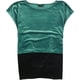 thumbnail image 1 of Alfani Womens Colorblock Pullover Blusa, Verde, Grande, 1 of 2