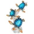 thumbnail image 4 of Sea Turtle Statue Triple Swimming on Coral Base – Ocean-Inspired Polystone Figurine for Coastal, Beach & Nautical Home Decor – Accent Sculpture (Blue, 9.5”), 4 of 8