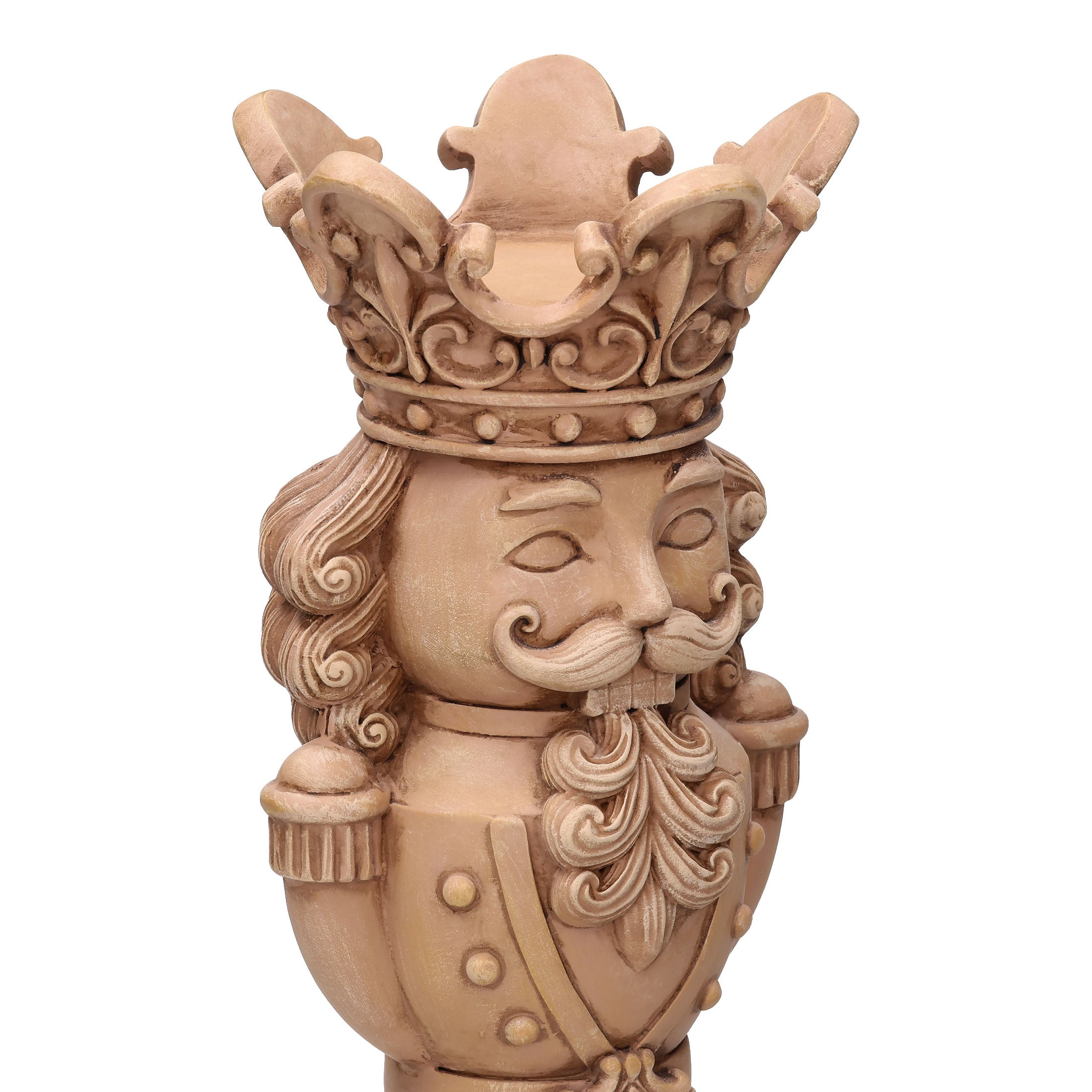 Brown Polyresin Nutcracker Christmas Pillar Candle Holder, 12", by Holiday Time