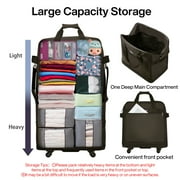 Hanke Suitcases with Wheels Expandable Foldable Luggage Bag Suitcase Collapsible Rolling Travel Bag Duffel Bag for Men Women Lightweight Suitcases,coffee
