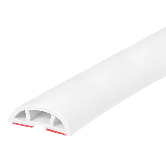 Uxcell Couvre-Cordon de Plancher Protecteur de Câbles Gestion des Câbles pour Maison Bureau Blanc 3,3 Pi