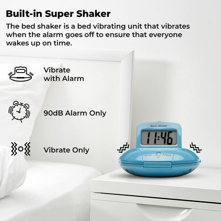 Sonic Alert - Bed Vibrating Sound Wake Alarm Clock for Heavy