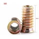 thumbnail image 2 of 20 tuercas de inserción hexagonales de acero al carbono M8 de 25 mm para muebles de madera, con accionamiento por casquillo roscado, 2 of 5