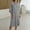 Gray plus size midi dress a1, variant on Womens Plus Size Midi Dresses Collared 3/4 Sleeve Button Down Loose Flowy Casual Party Wear Tunic Sundresses Clothes Travel Outfits, Gray S