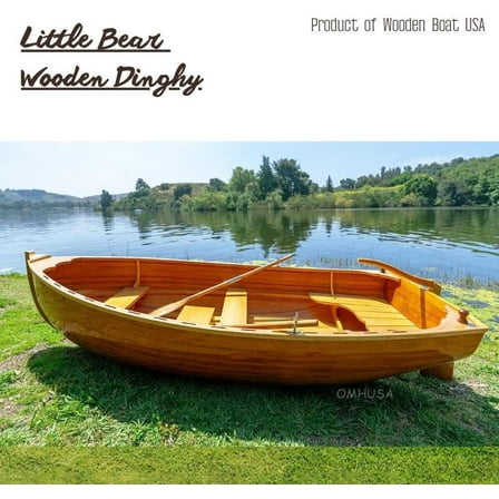 Dinghy Little Bear Gloss Red Cedar Fiberglass Stainless Steel Epoxy Resin