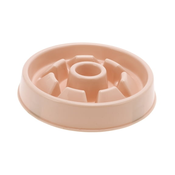 Unique Bargains 1 Pc Convenient Round Dog Water Bowl for Indoor and Outdoor Plastic Pink