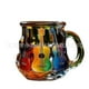 thumbnail image 4 of 3D Guitar Coffee Mug, Colorful Musical Design Glass Cup, Music Lover Gift, Collectible Drinkware, 4 of 5