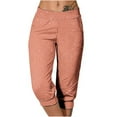 thumbnail image 1 of tarylea Womens Capri Pants Stretchy Drawstring Low Rise Jogger Pants Soft Comfy Lounge Cropped Yoga Pants with Pockets, 1 of 4