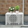 thumbnail image 6 of Air Conditioner Fence for Outside, 18" W x 28" H Outdoor Privacy Screens, AC Fence for Outside Unit, Metal Fence Panels, AC Unit fence Trash Can Fence Pool Equipment Enclosure (White), 6 of 7