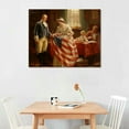 thumbnail image 2 of Nawypu woman Sew The American Flag Poster Canvas Print Wall Art Modern Classroom Kitchen Bedroom Room Aesthetics Decoration Framed, 2 of 4