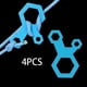 thumbnail image 4 of Paquete de 4 unidades de hebillas de ajuste antideslizantes de 3 agujeros para cuerda de viento, ideales para acampar. azul, 4 of 9