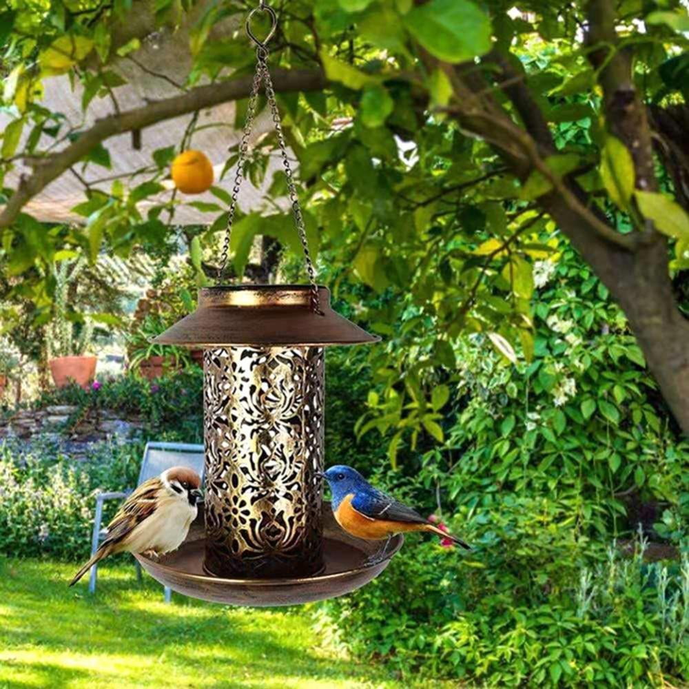TINKER Solar Wild Bird Feeder, Hanging Feeder Of Outdoor Solar Bird