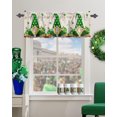 thumbnail image 1 of St. Patrick''s Day Gnome Valance Curtain for Window,Cute Dwarf Spring Clover Leaf Rod Pocket Kitchen Valances Ireland Horseshoe Gold Coin Short Curtain Windows Treatment Drape for Bathroom/Bedroom, 1 of 5
