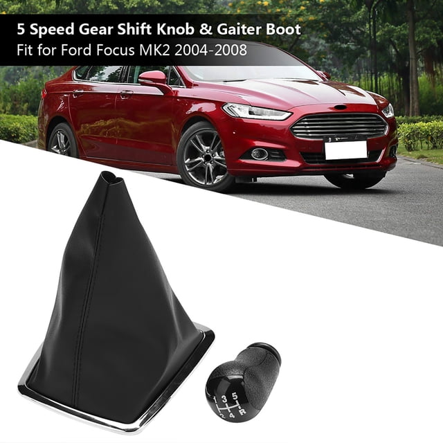 Pomo de cambio de marchas, funda protectora para palanca de cambios de 5 velocidades para Ford Focus, pomo de cambio de marchas con acabado de lujo