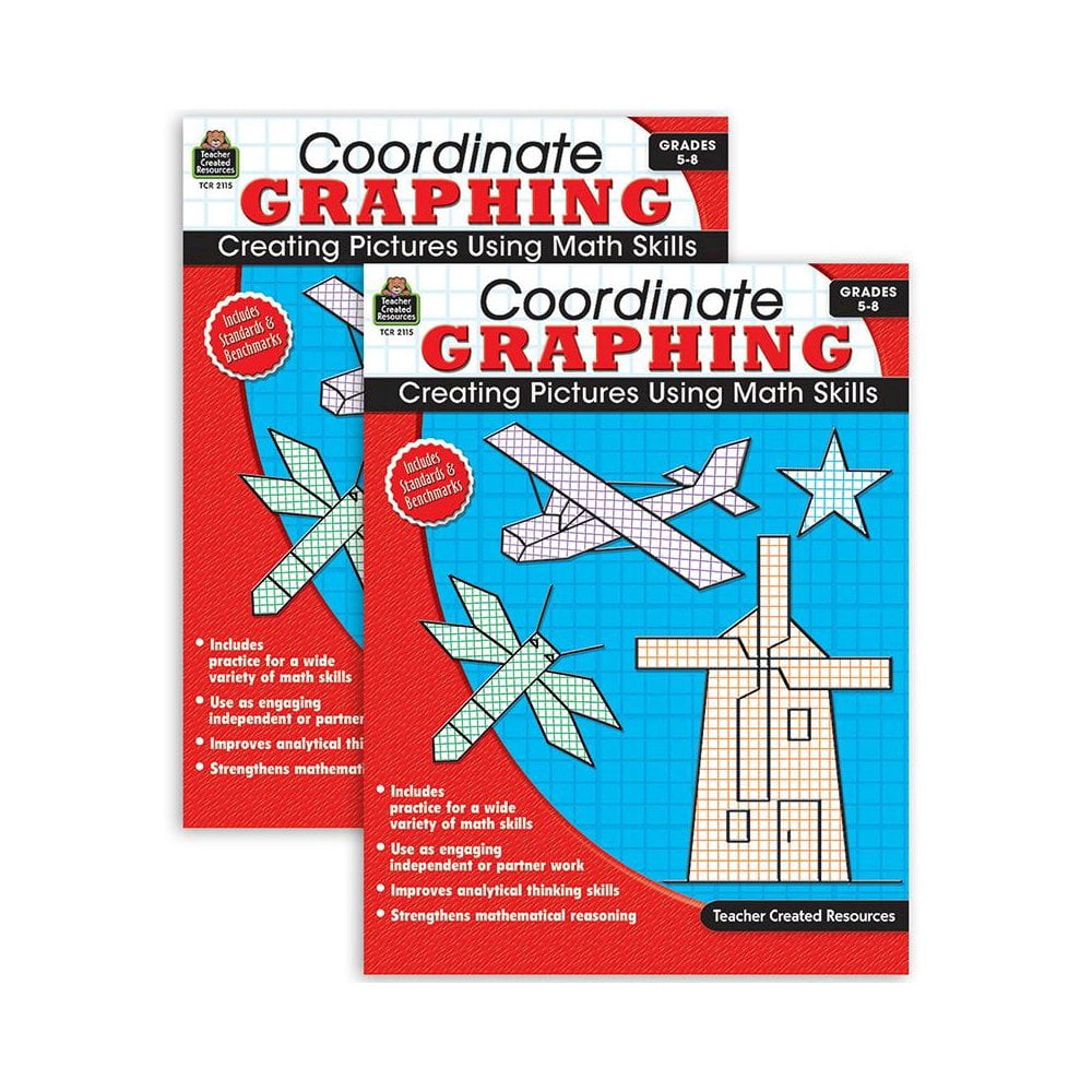 Teacher Created Resources TCR2115-2 Grade 5-8 Coordinate Graphing Book, Pack of 2