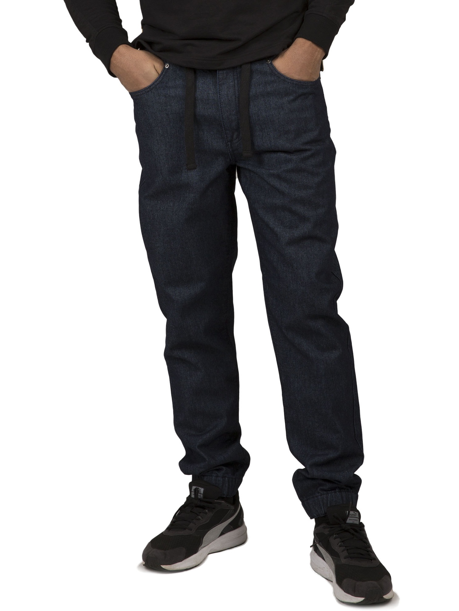 mens denim drawstring pants