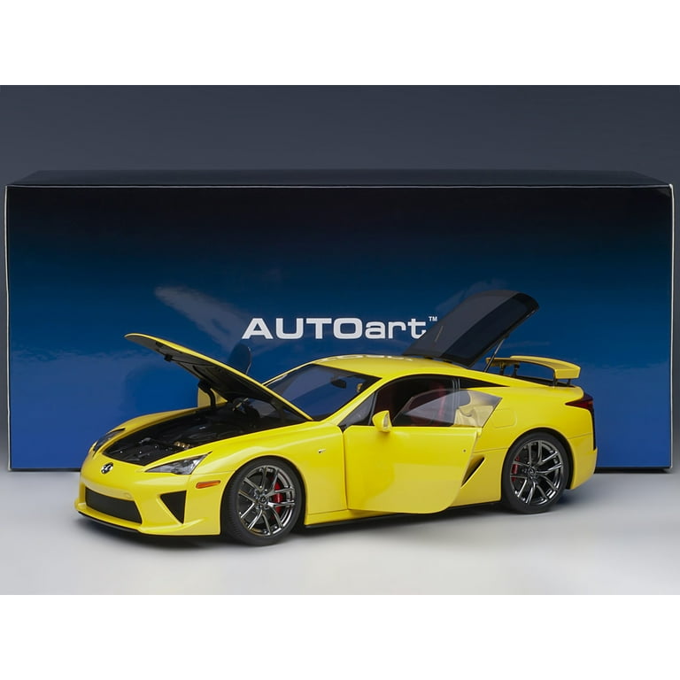 Lexus LFA Pearl Yellow with Red and Black Interior 1/18
