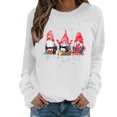 thumbnail image 2 of Nouveaux Hauts pour Femmes 2023 Chemises d'Été Col Rond Manches Longues Hauts Blouse Imprimée Coupe Décontractée Chandail en Molleton Oversize pour Femmes, 2 of 6