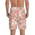 thumbnail image 4 of Lsque Swan And Flowers3 Mens Sleep Pajama Shorts,Short Pajama Pants, Cotton Ultra-Soft Knit-Medium, 4 of 9