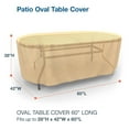thumbnail image 4 of Budge Small Beige Patio Outdoor Oval Table Cover, All-Seasons, 4 of 10