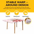 thumbnail image 4 of Valentine's Day Table Cloths for 4 Foot Rectangle Tables, Eucalyptus Leaves Coffee Gifts Romantic Patio Waterproof Elastic Fitted Tablecloths, Washable Rectangular Table Cover for Camping, 4 of 8