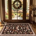 thumbnail image 6 of Bleum Cade Area Rug 2'x3' Washable Door Mat,Butterfly Mushroom Indoor Rugs for Entryway Doormat,Non Slip Ultra Soft Low Pile Welcome Mat for Hallway Laundry Entryway,Brown, 6 of 10
