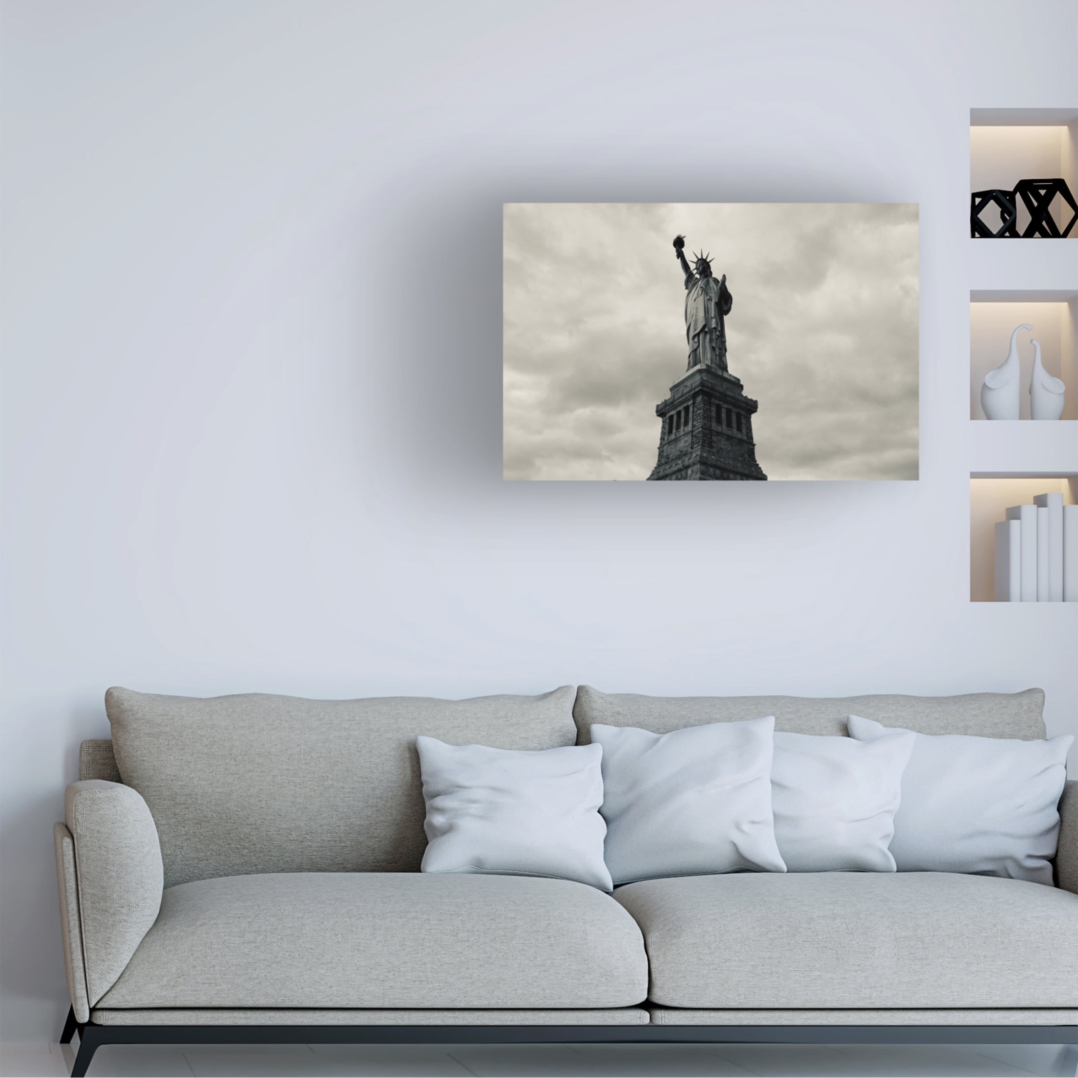 Trademark Fine Art Xiaoyang Liu  GOD BLESS AMERICA Canvas Wall Art
