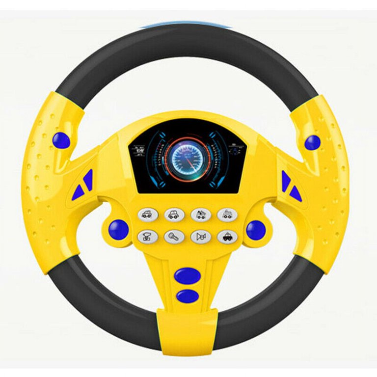Volante De Juguete Con Luces Y Sonidos Para Niños – Simulador De Conducción Con Ventosa, Educativo Y Divertido, Colores Rosa Y Azul, Pilas AA (no Incluidas)