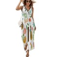 thumbnail image 2 of Tiki Bar Lounge Dress Summer Street Style Bohemia Long Dresses Female Sleeveless Printed Maxi Dress, 2 of 9